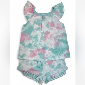 Carter's Pink and Teal Tie Dye Pajamas